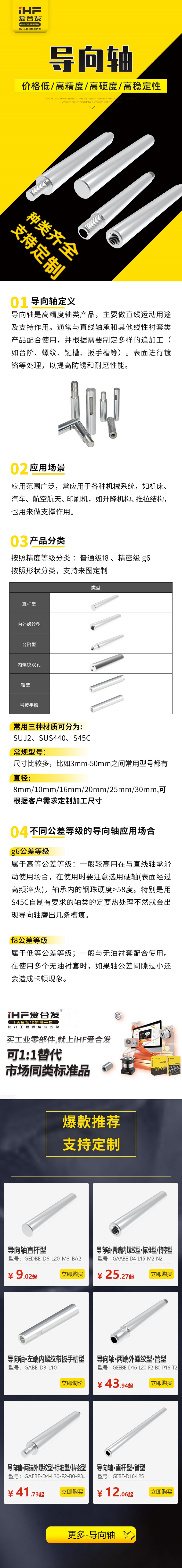 帶你30秒了解導(dǎo)向軸，支持定制！